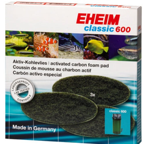 Eheim Classic 600 Filter Pad (Carbon) - Fishly