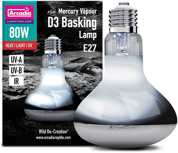 Arcadia D3 Mercury Vapour UV Basking Lamp - Fishly