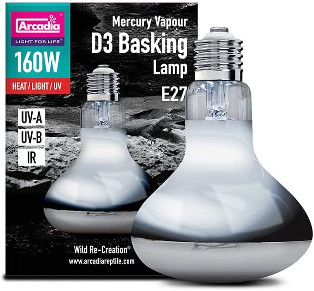 Arcadia D3 Mercury Vapour UV Basking Lamp - Fishly