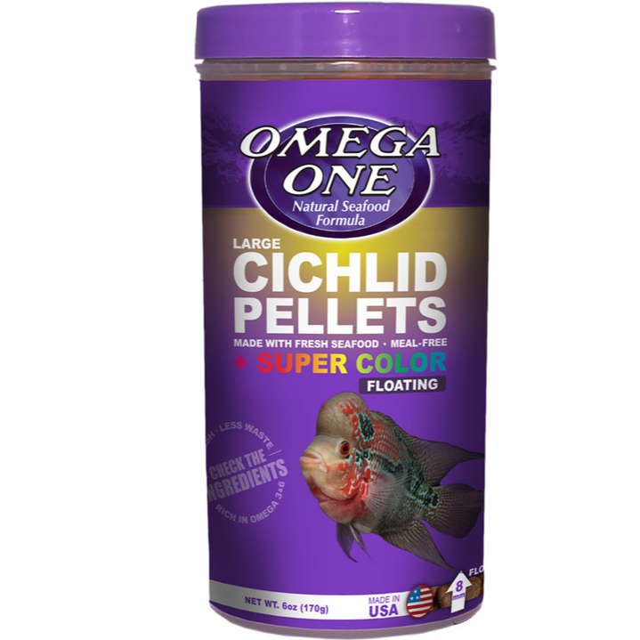 Omega One Super Colour Cichlid Large (Floating) - Fishly